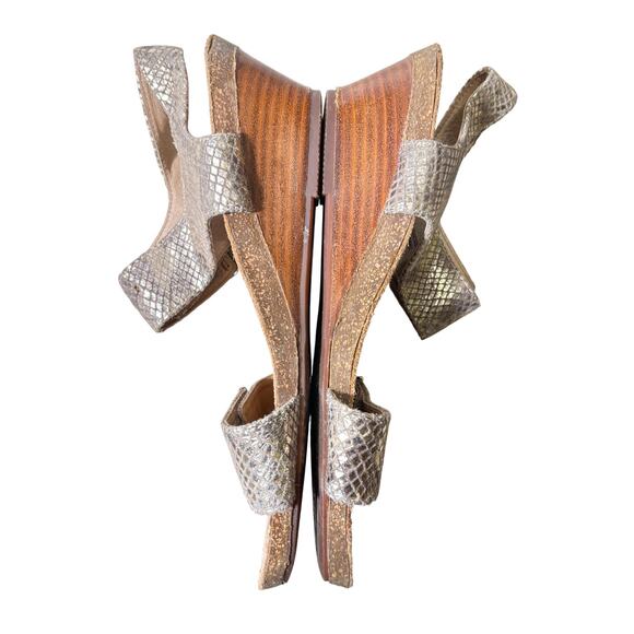 Sofft Verdi II Adjustable Wedge Comfort Sandal, Metallic Snakeskin | 8.5 - Picture 4 of 8